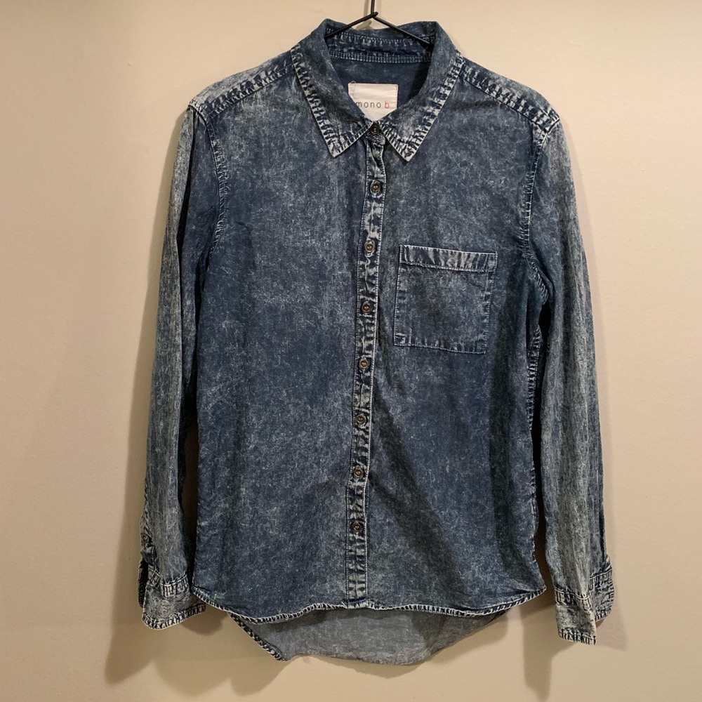 Button down acid wash shirt!